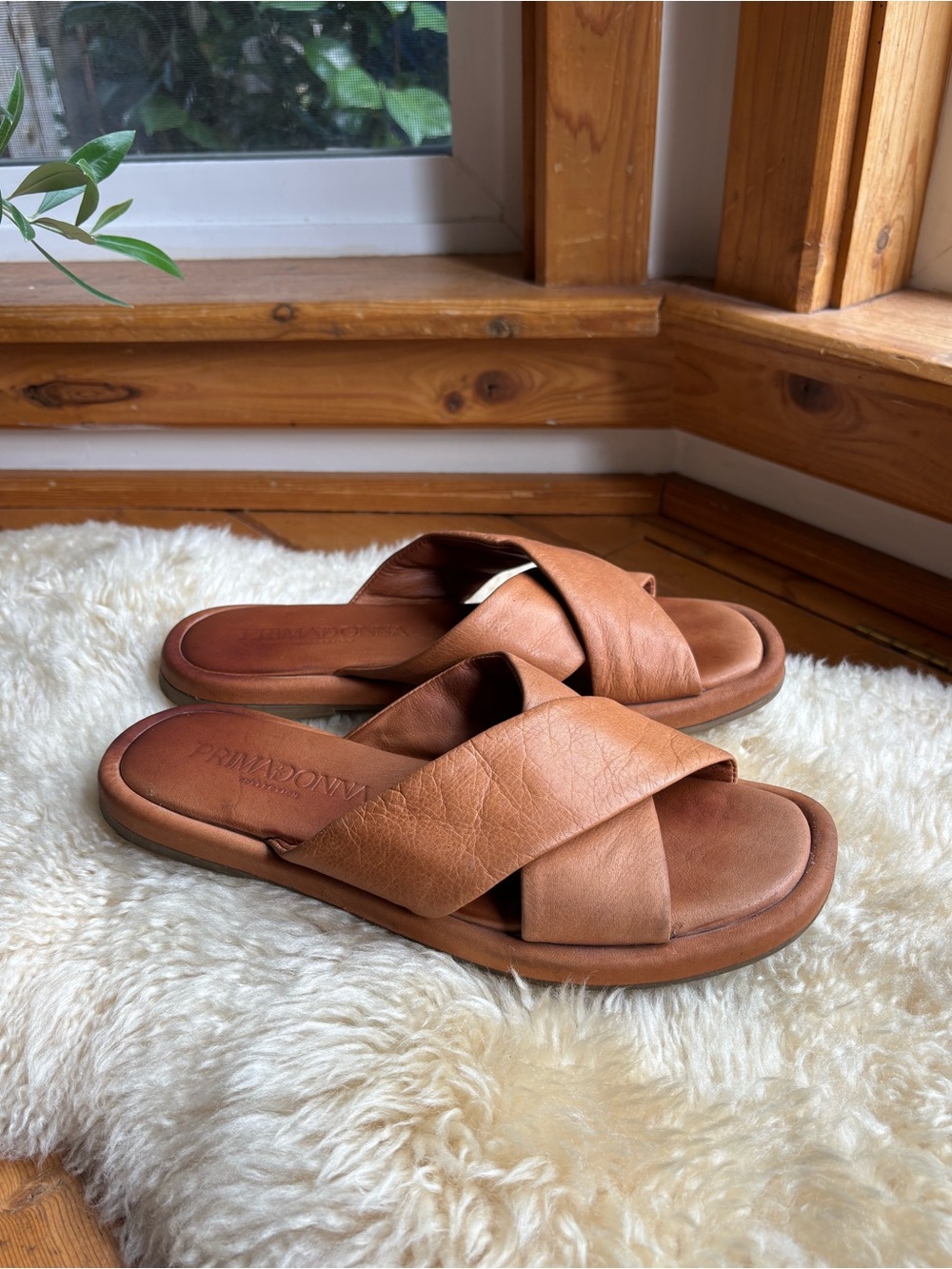 Italian Leather Slides